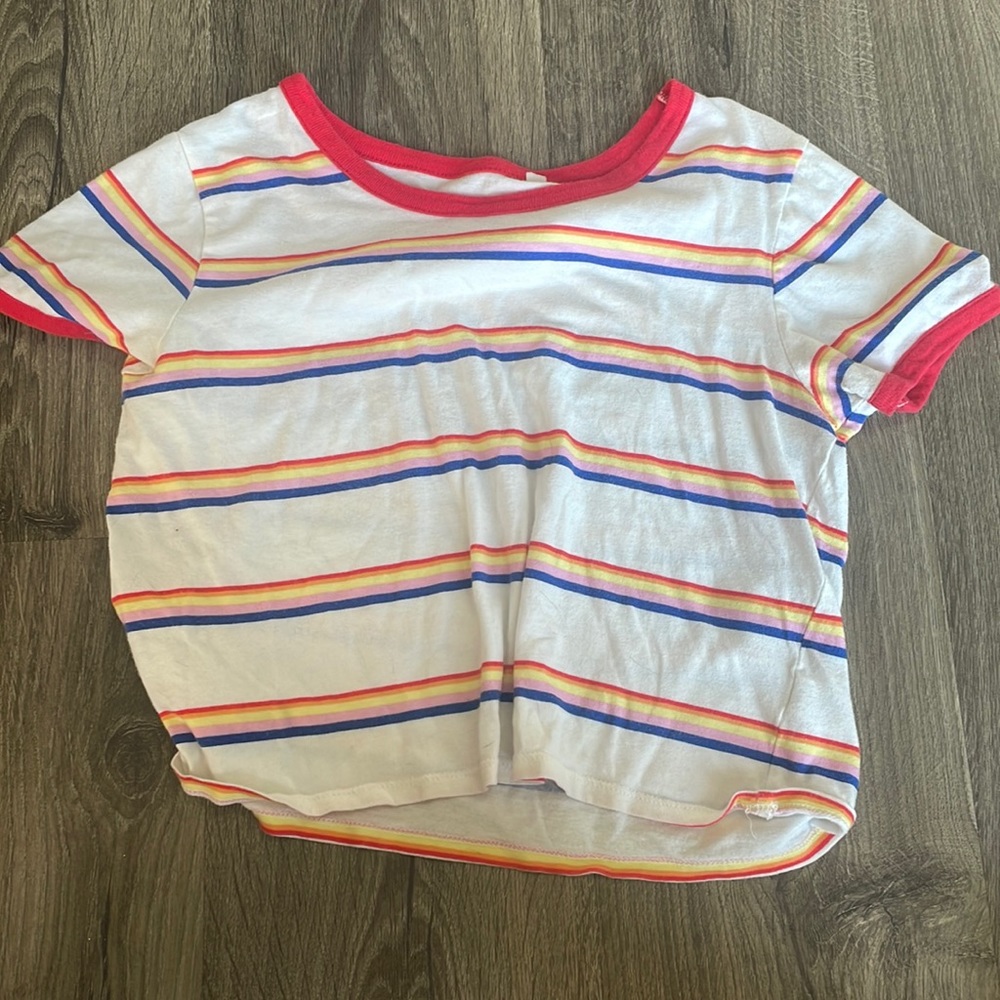 White rainbow shirt
